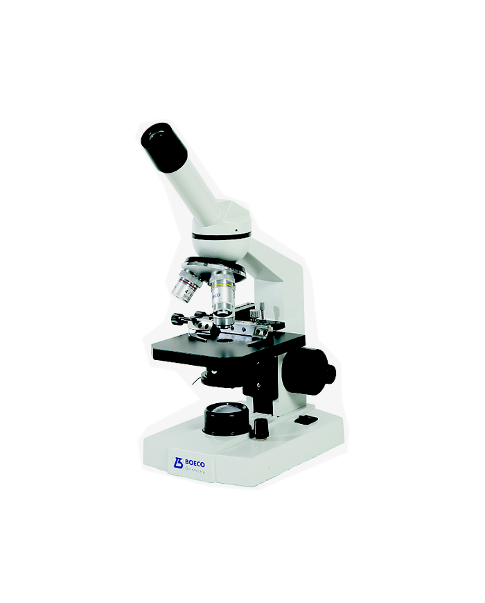 Microscopio Monocular Student acromatico N-10 Objetivos 4 - 10 - 40X. revolver triple Oculares 10x. Condensador Abbe. Ilumina