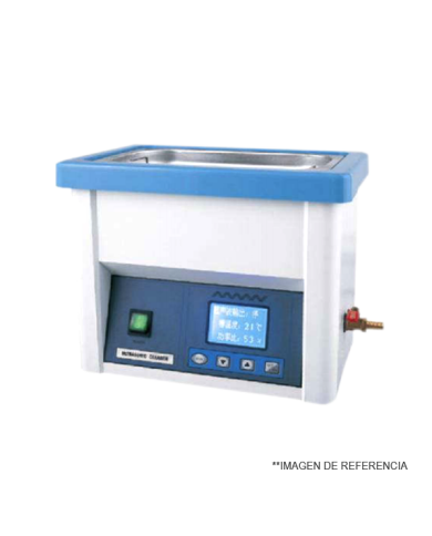 Baño ultrasonido 3lt calefaccionado digital. Tamb-80°C. Med int. 240x135x100mm.Timer. Frecuencia 40khz. Pot 150W